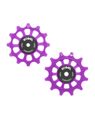 Oversized Derailleur Pulleys for Campagnolo 12 speed - Hybrid Ceramic - 12/12T - Cross / Purple - DERAILLEUR PULLEYS