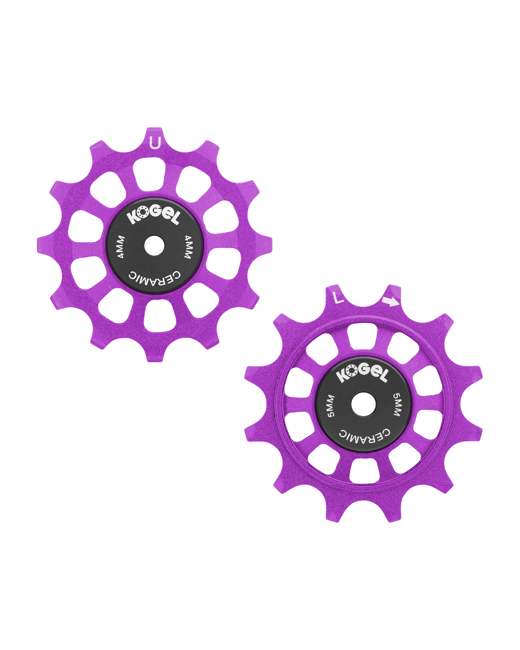 Oversized Derailleur Pulleys for Campagnolo 12 speed - Hybrid Ceramic - 12/12T - Cross / Purple - DERAILLEUR PULLEYS