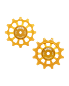 Oversized Derailleur Pulleys for Campagnolo 12 speed - Hybrid Ceramic - 12/12T - Cross / Gold - DERAILLEUR PULLEYS