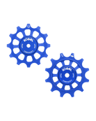 Oversized Derailleur Pulleys for Campagnolo 12 speed - Hybrid Ceramic - 12/12T - Cross / Blue - DERAILLEUR PULLEYS