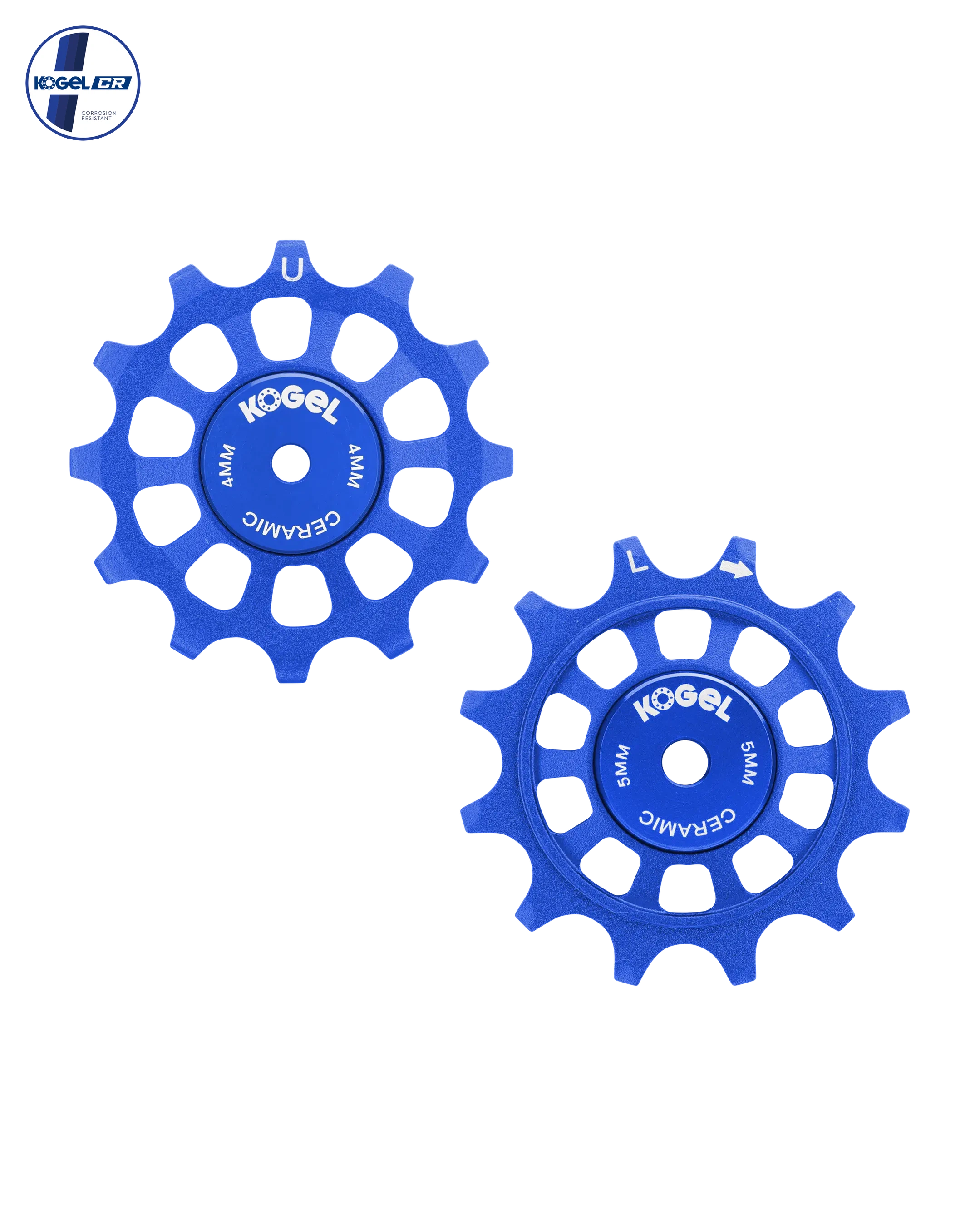 Oversized Derailleur Pulleys for Campagnolo 12 speed - Hybrid Ceramic - 12/12T - Cross / Blue - DERAILLEUR PULLEYS