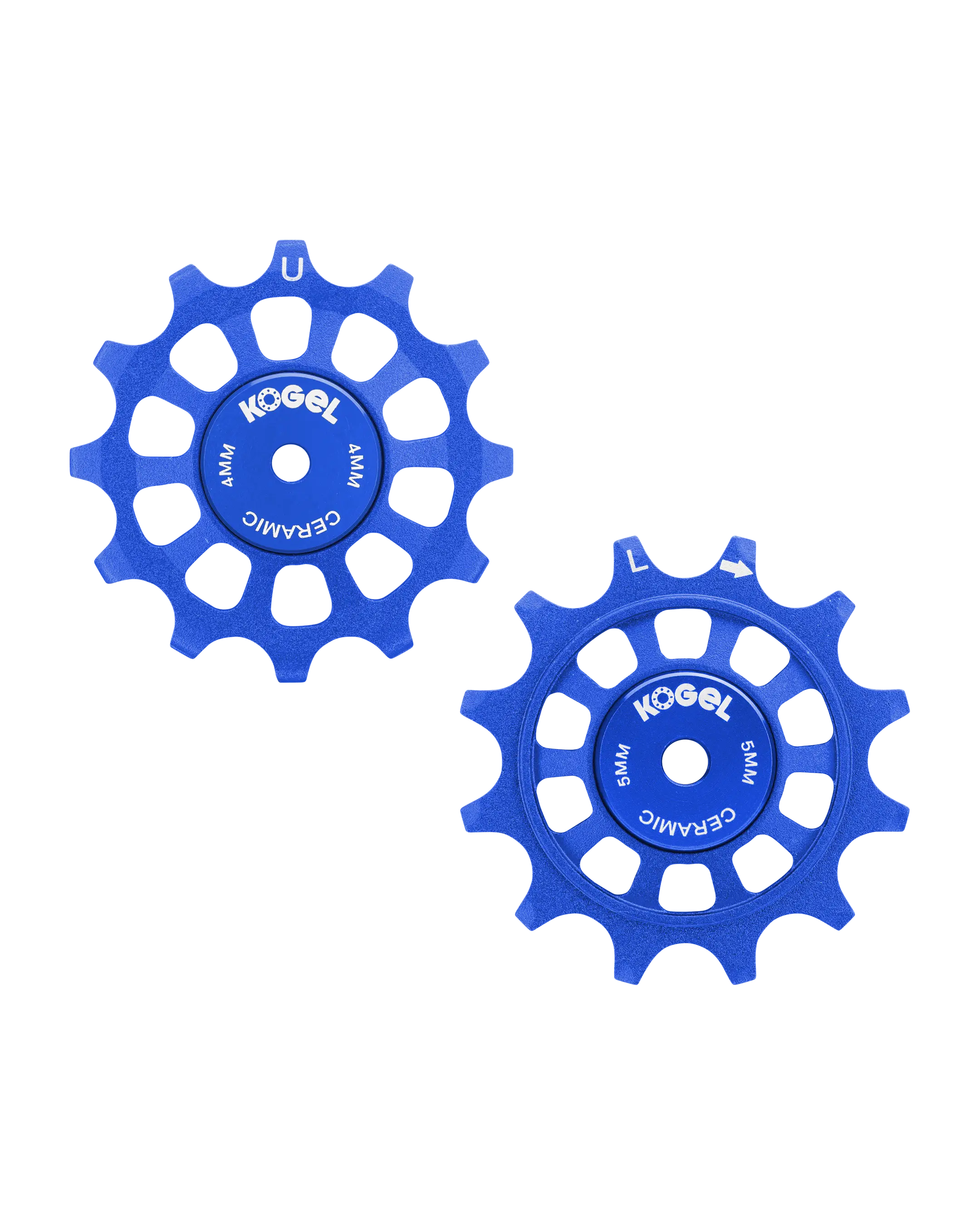 Oversized Derailleur Pulleys for Campagnolo 12 speed - Hybrid Ceramic - 12/12T - Cross / Blue - DERAILLEUR PULLEYS