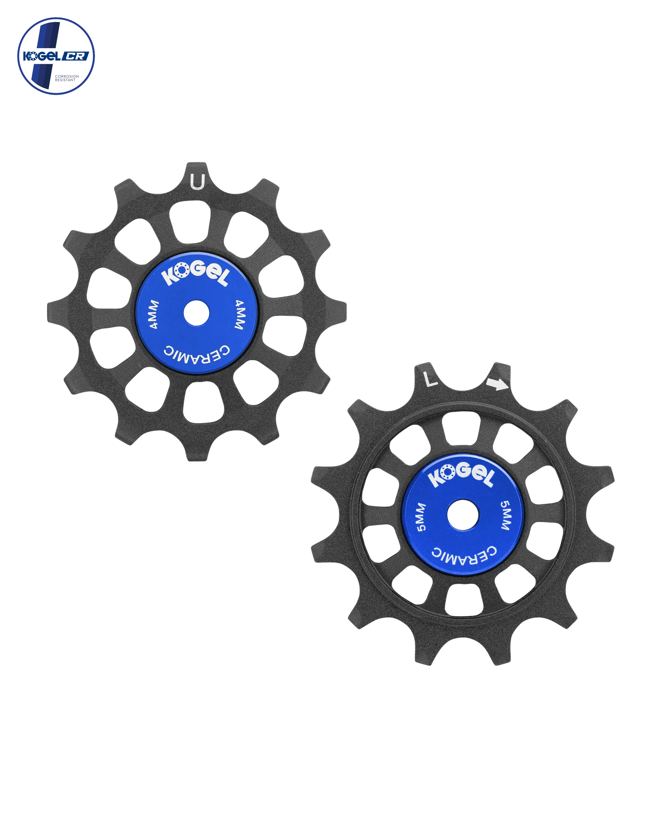 Oversized Derailleur Pulleys for Campagnolo 12 speed - Hybrid Ceramic - 12/12T - Cross / Black - DERAILLEUR PULLEYS