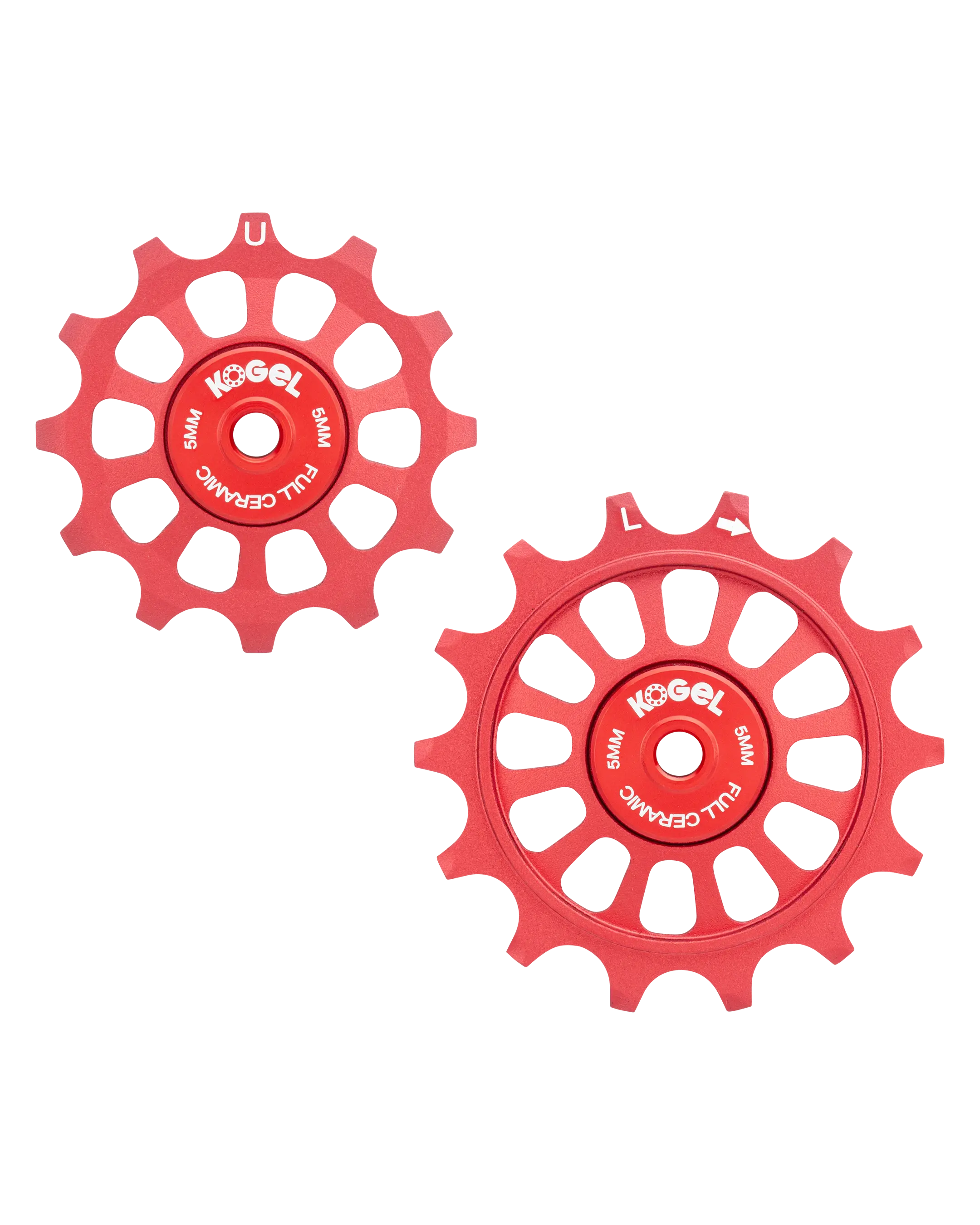 Oversized Derailleur Pulleys for Shimano 105 R7000 - Full Ceramic - 12/14T - Red - DERAILLEUR PULLEYS