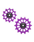 Oversized Derailleur Pulleys for Shimano 105 R7000 - Hybrid Ceramic - 12/14T - Road / Purple - DERAILLEUR PULLEYS