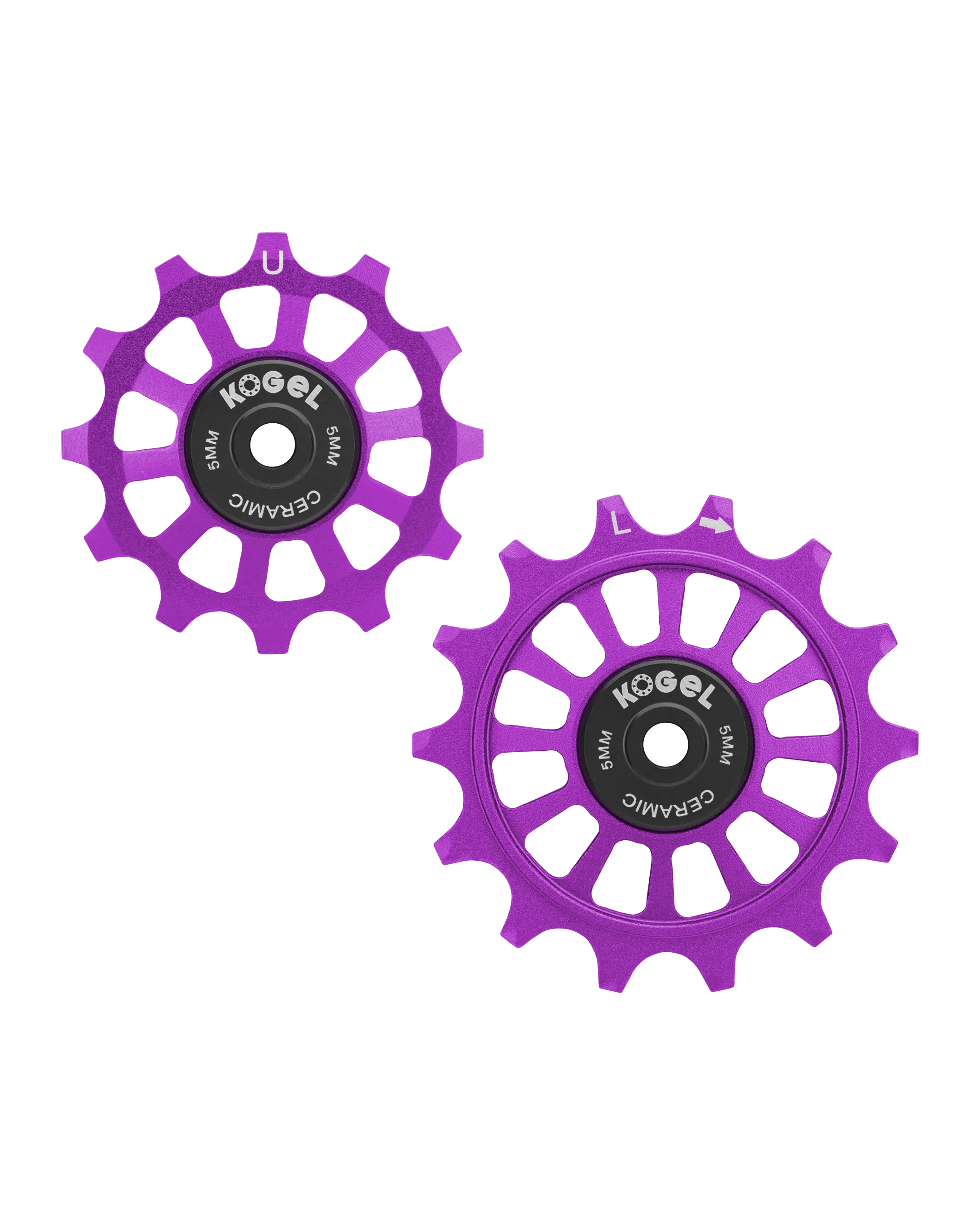 Oversized Derailleur Pulleys for Shimano 105 R7000 - Hybrid Ceramic - 12/14T - Road / Purple - DERAILLEUR PULLEYS