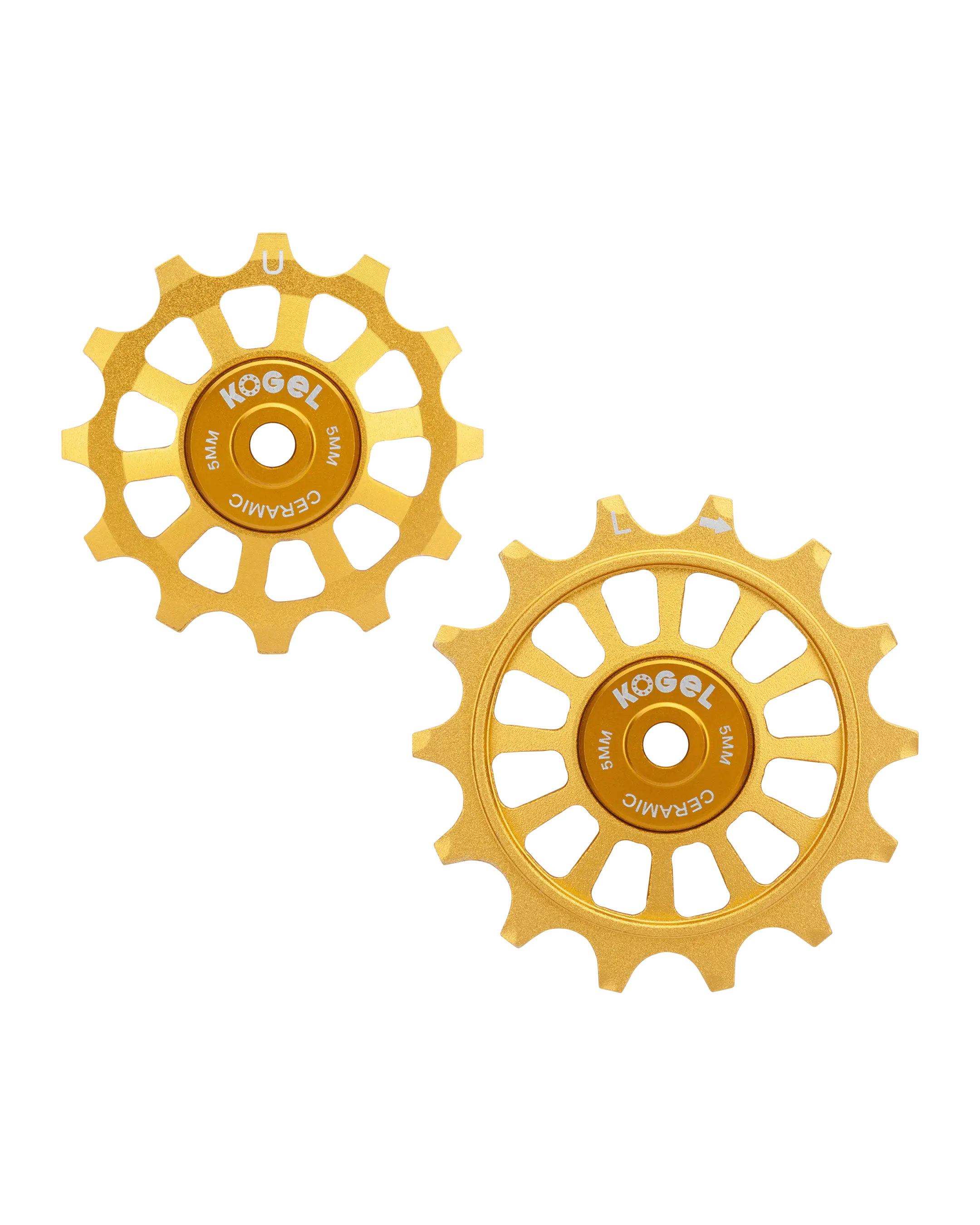 Oversized Derailleur Pulleys for Shimano 105 R7000 - Hybrid Ceramic - 12/14T - Road / Gold - DERAILLEUR PULLEYS