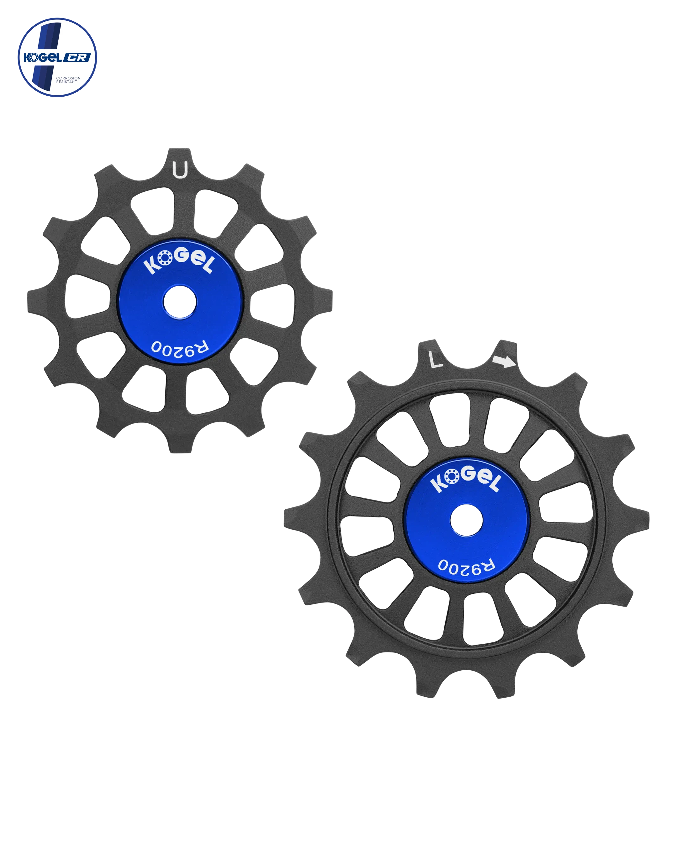 Oversized Derailleur Pulleys for Shimano 12-speed Dura-Ace R9200 - Hybrid Ceramic - 12/14T - Black - DERAILLEUR PULLEYS