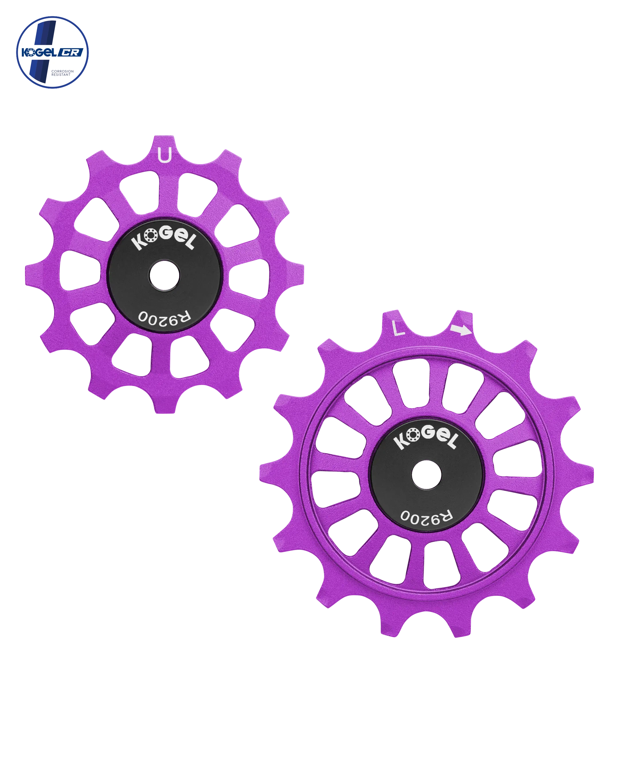 Oversized Derailleur Pulleys for Shimano 12-speed Dura-Ace R9200 - Hybrid Ceramic - 12/14T - Purple - DERAILLEUR PULLEYS