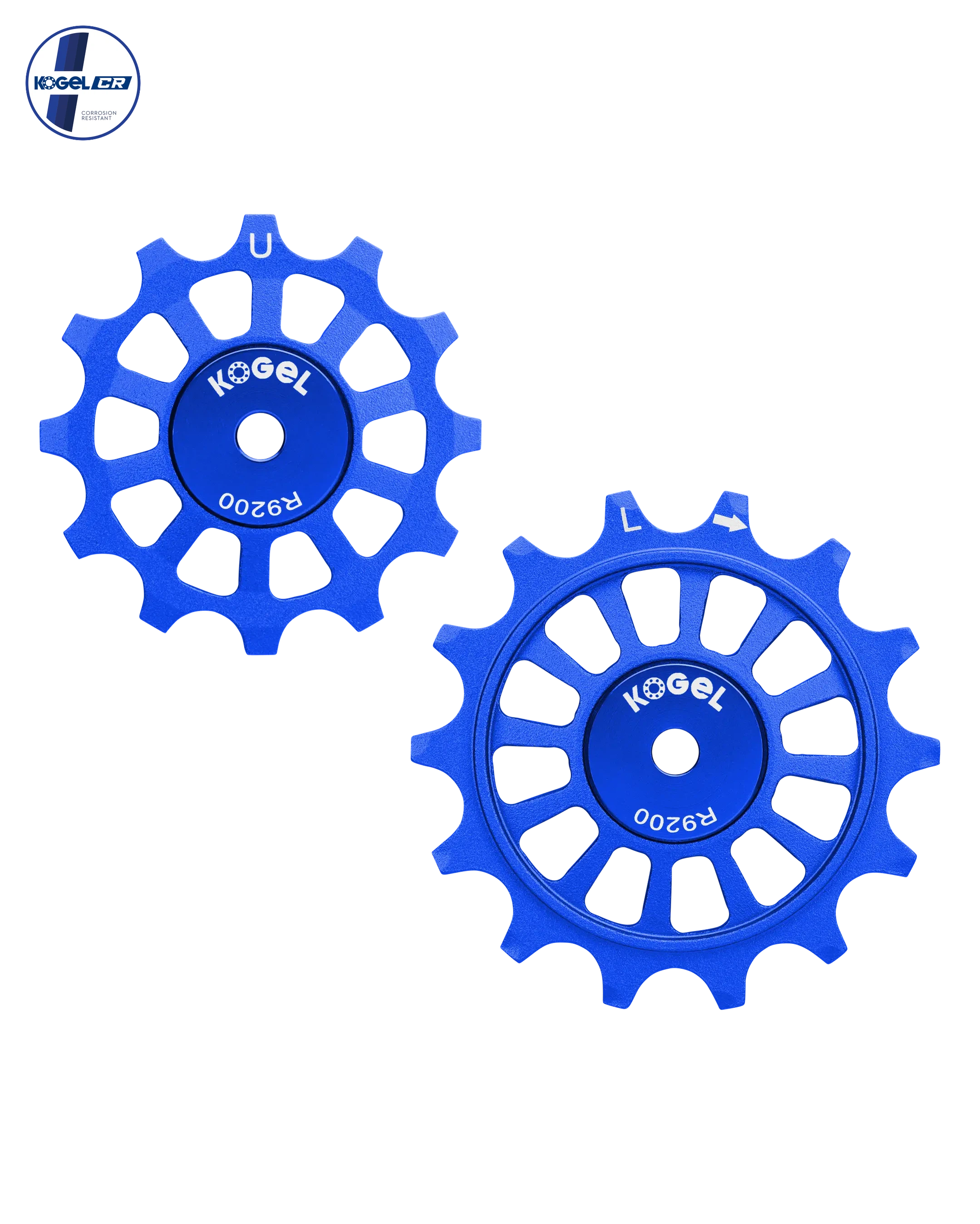 Oversized Derailleur Pulleys for Shimano 12-speed Dura-Ace R9200 - Hybrid Ceramic - 12/14T - Blue - DERAILLEUR PULLEYS