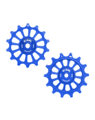 Oversized Derailleur Pulleys for Shimano 12 Speed MTB - Hybrid Ceramic - 14/14T - Blue - DERAILLEUR PULLEYS