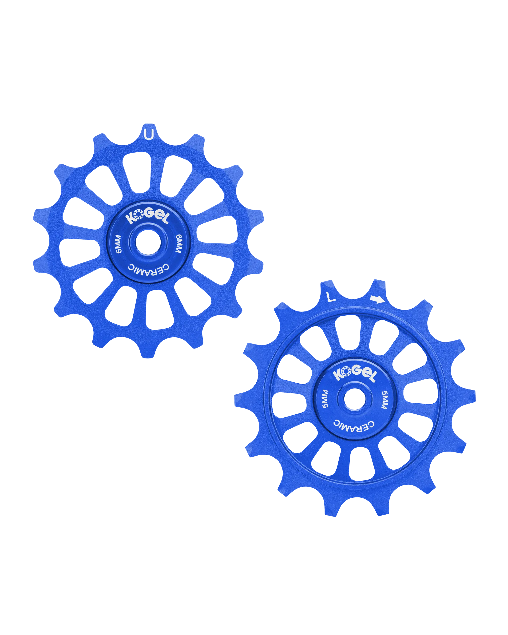 Oversized Derailleur Pulleys for Shimano 12 Speed MTB - Hybrid Ceramic - 14/14T - Blue - DERAILLEUR PULLEYS