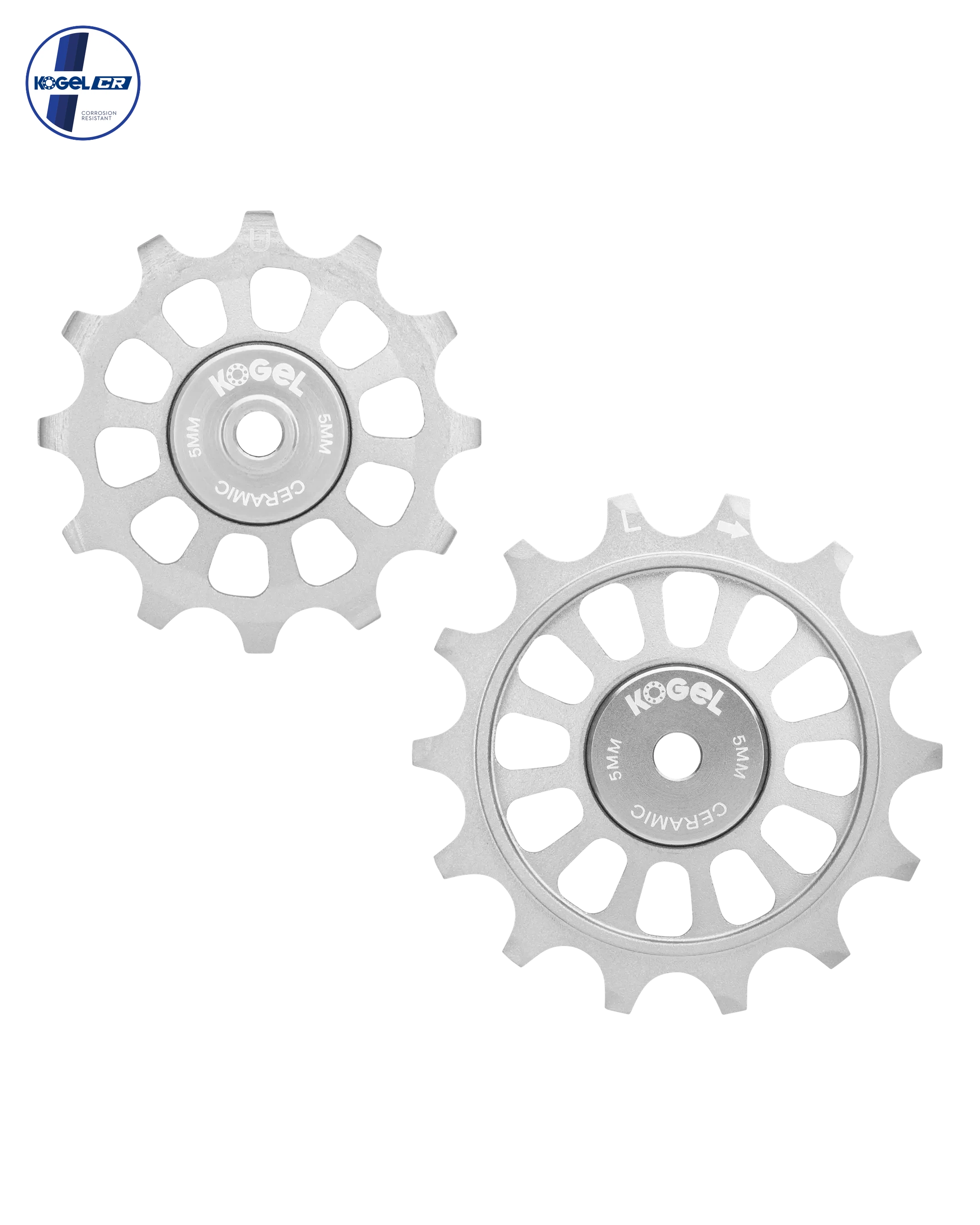 Oversized Derailleur Pulleys for SRAM 1x11 speed - Hybrid Ceramic - 12/14T - Raw - DERAILLEUR PULLEYS