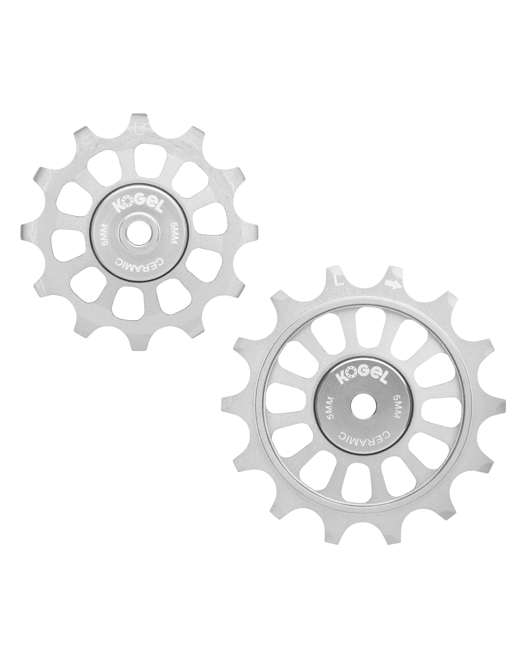 Oversized Derailleur Pulleys for SRAM 1x11 speed - Hybrid Ceramic - 12/14T - Raw - DERAILLEUR PULLEYS