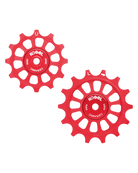 Oversized Derailleur Pulleys for SRAM 1x11 speed - Hybrid Ceramic - 12/14T - Red - DERAILLEUR PULLEYS