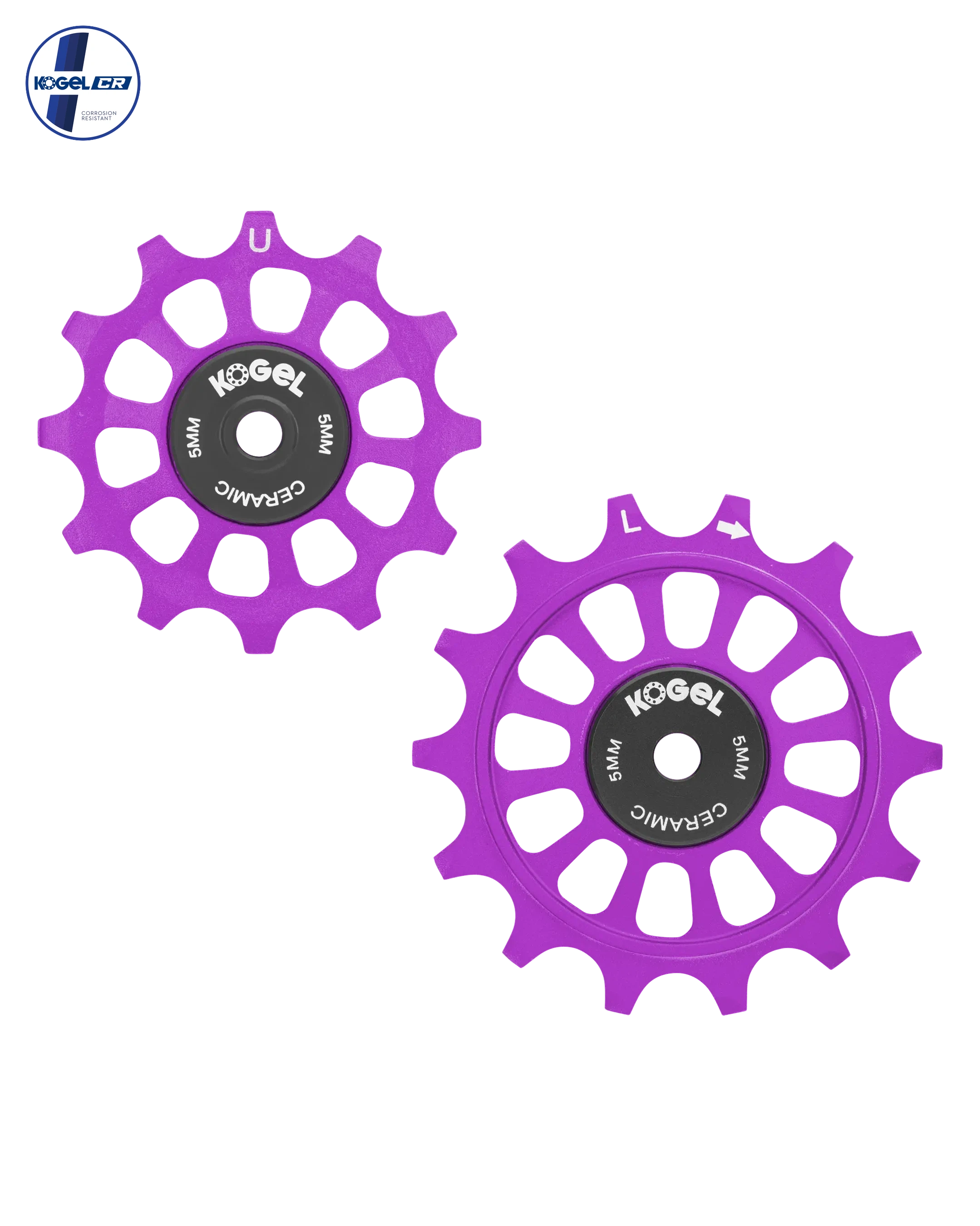 Oversized Derailleur Pulleys for SRAM 1x11 speed - Hybrid Ceramic - 12/14T - Purple - DERAILLEUR PULLEYS