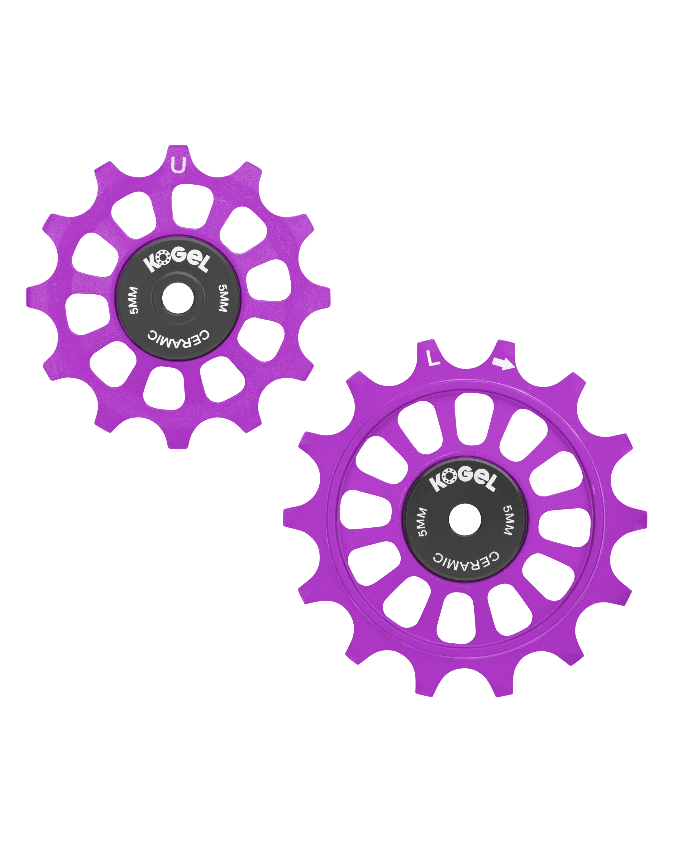 Oversized Derailleur Pulleys for SRAM 1x11 speed - Hybrid Ceramic - 12/14T - Purple - DERAILLEUR PULLEYS