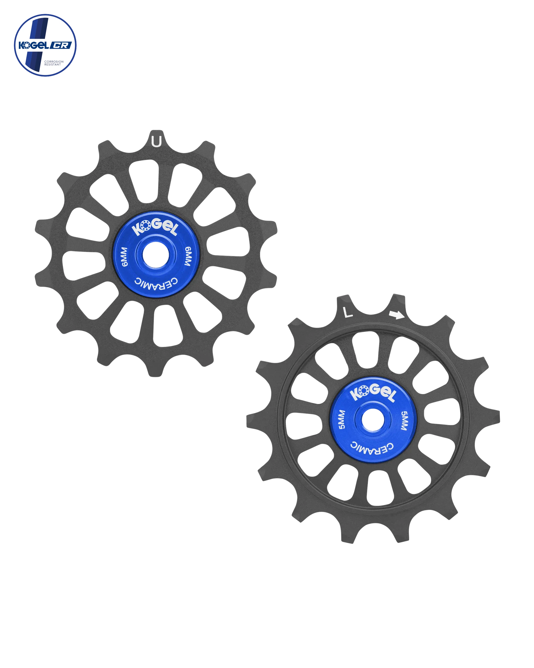 Oversized Derailleur Pulleys for SRAM Eagle 12 Speed - Hybrid Ceramic - 14/14T - Black - DERAILLEUR PULLEYS