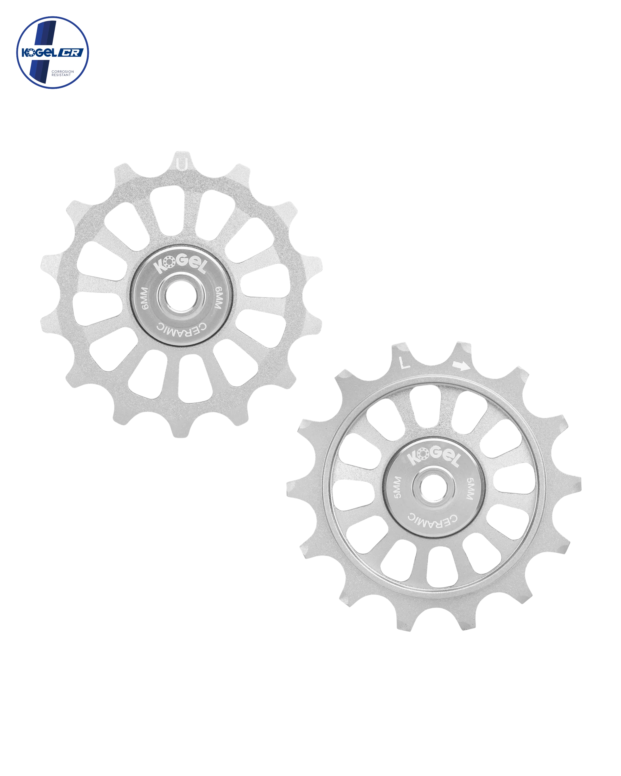 Oversized Derailleur Pulleys for SRAM Eagle 12 Speed - Hybrid Ceramic - 14/14T - Raw - DERAILLEUR PULLEYS