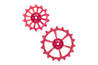 Oversized Derailleur Pulleys for SRAM Eagle Transmission - Hybrid Ceramic - 14/18T - Red - DERAILLEUR PULLEYS