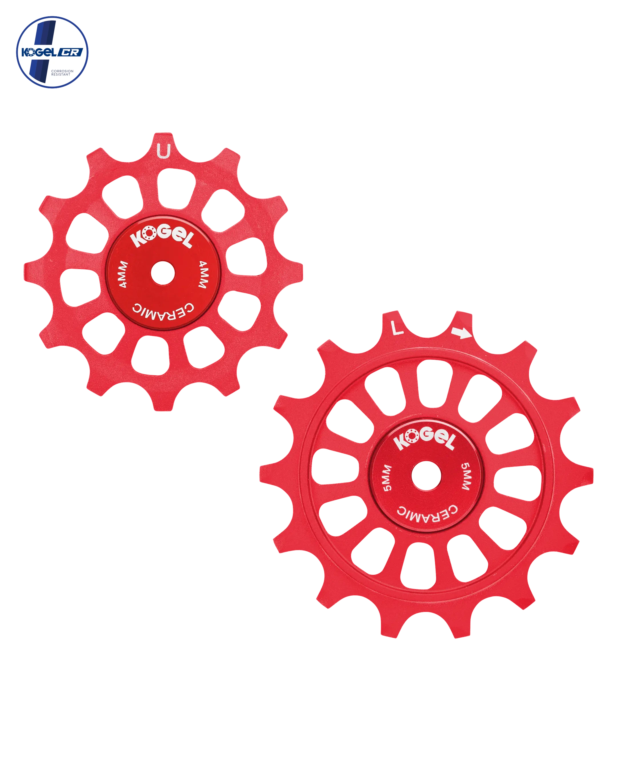 Oversized Derailleur Pulleys for SRAM Red AXS - Hybrid Ceramic - 12/14T - Red - DERAILLEUR PULLEYS