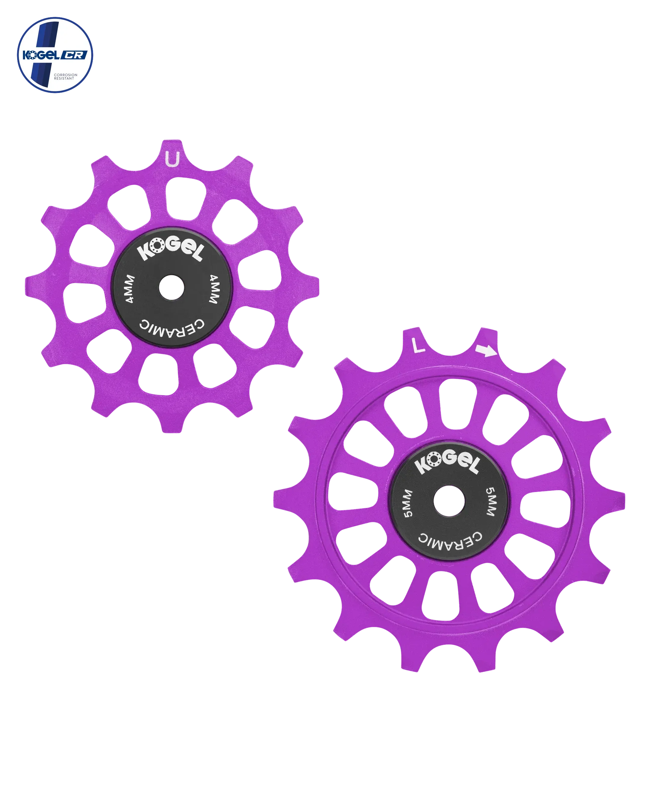 Oversized Derailleur Pulleys for SRAM Red AXS - Hybrid Ceramic - 12/14T - Purple - DERAILLEUR PULLEYS