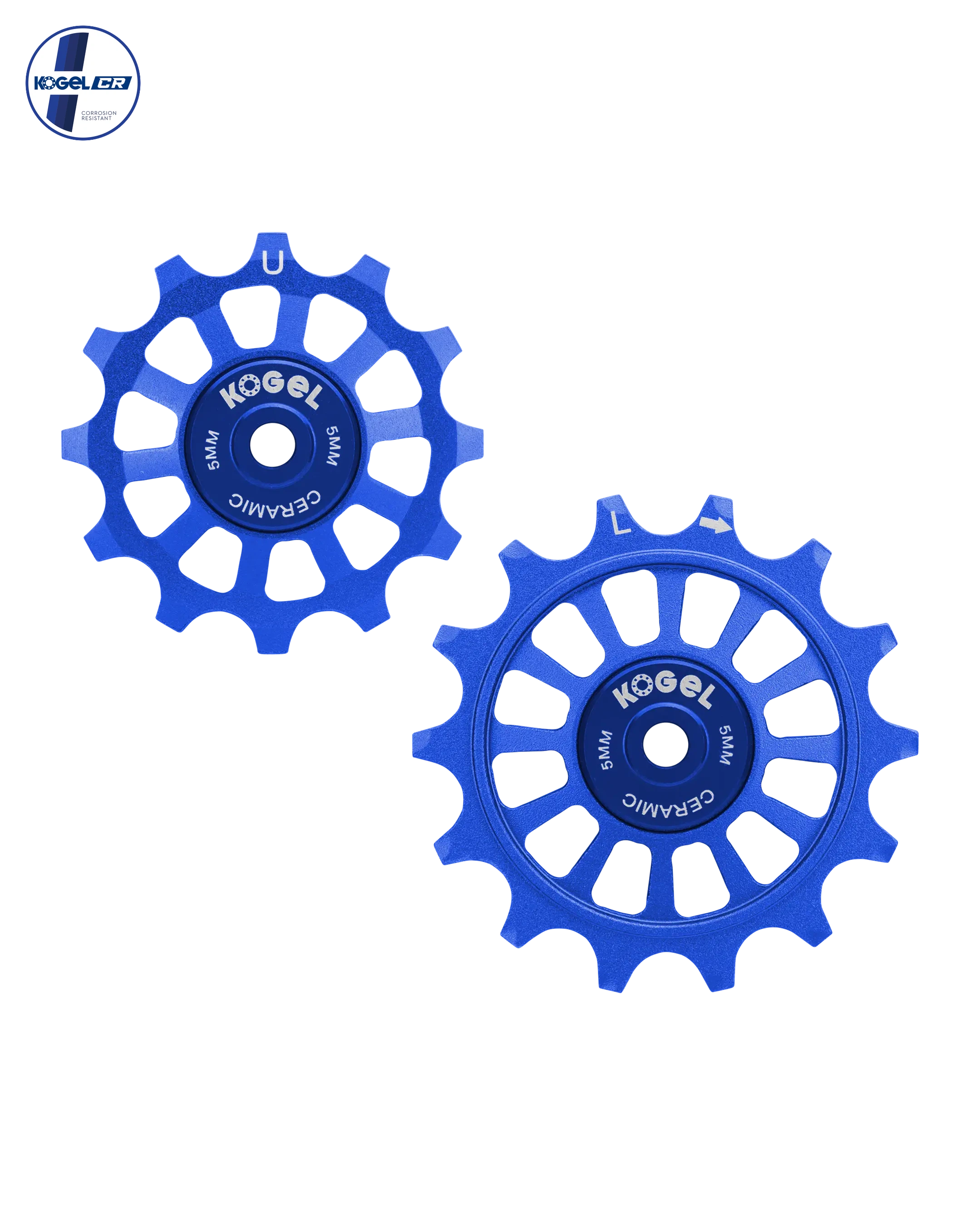 Oversized Derailleur Pulleys for SRAM XPLR 12 Speed - Hybrid Ceramic - 12/14T - Cross / Blue - DERAILLEUR PULLEYS