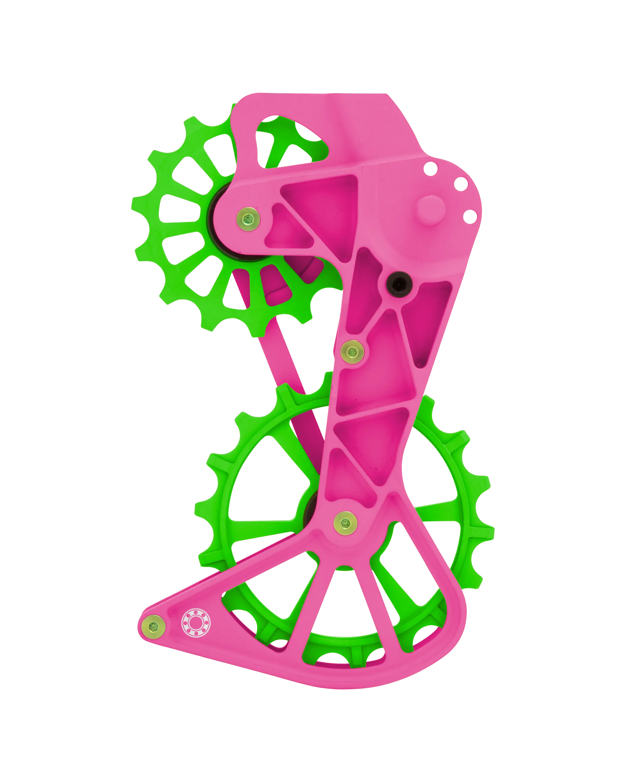 Shimano Oversized Derailleur Cage - 105 R7100 & 105 R7000 - Limited Edition - Pink/Green - OVERSIZED PULLEY CAGE